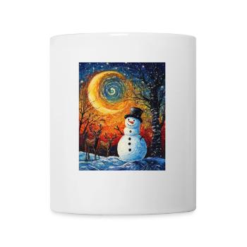 Schneemann Weihnachten Frauen Männer Kinder - Tasse - Weiß - Vorne
