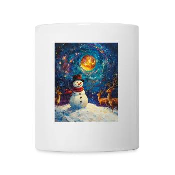 Schneemann Weihnachten Frauen Männer Kinder - Tasse - Weiß - Vorne