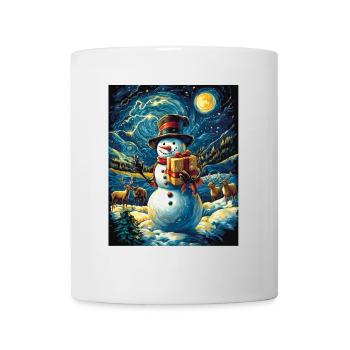 Schneemann Weihnachten Frauen Männer Kinder - Tasse - Weiß - Vorne