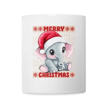 Eléphant Moche Noël Noël Doux - Mug blanc - blanc - Devant