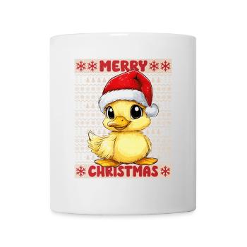 Ente Ugly Christmas Weihnachten Xmas Süß Niedlich - Tasse - Weiß - Vorne