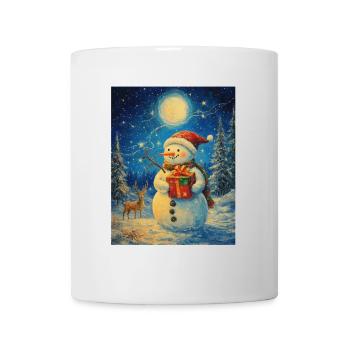 Schneemann Weihnachten Frauen Männer Kinder - Tasse - Weiß - Vorne