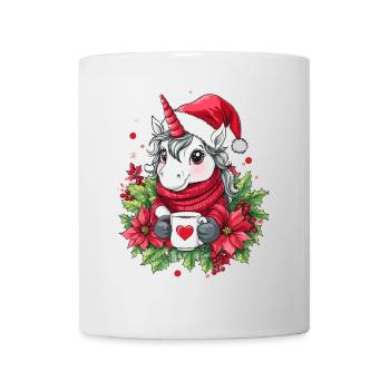 Unicorn Coffee Christmas Women Men Children - Mug - white - Front