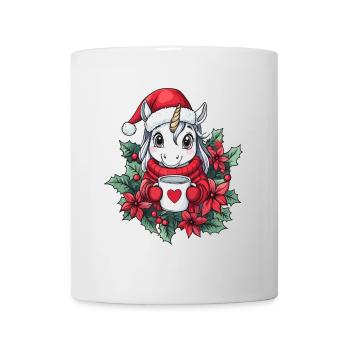 Unicorn Coffee Christmas Women Men Children - Mug - white - Front