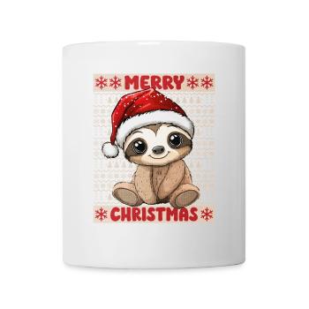 paresseux Noël Noël Noël mignon - Mug blanc - blanc - Devant
