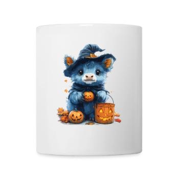 Halloween Geschenk Frauen Kuh Männer Kinder Deko - Tasse - Weiß - Vorne
