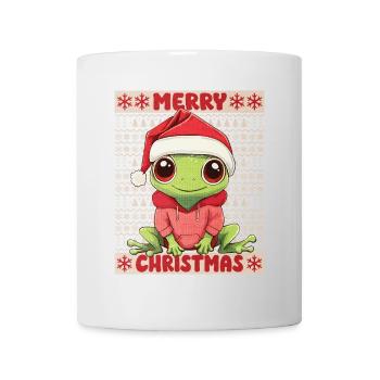 Frosch Ugly Christmas Weihnachten Xmas Süß - Tasse - Weiß - Vorne