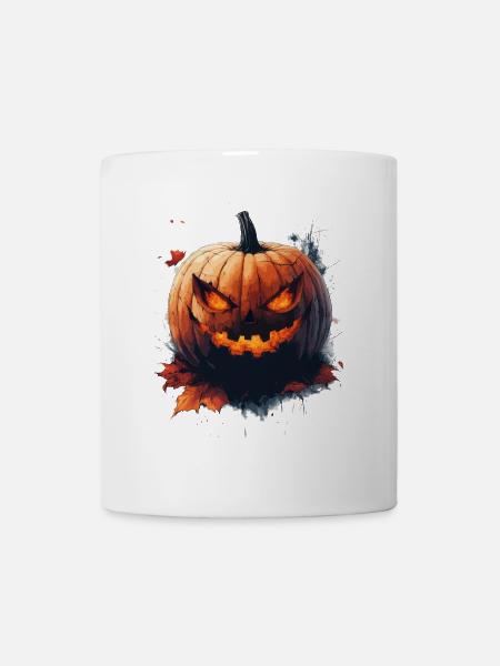 Halloween Geschenk Frauen Kürbis Männer Kinder - Tasse - Weiß