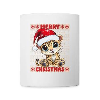 Léopard Moche Noël Noël Doux - Mug blanc - blanc - Devant