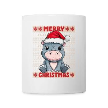 Nilpferd Ugly Christmas Weihnachten Xmas Süß - Tasse - Weiß - Vorne