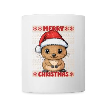 Quokka Noël laid Noël Noël doux - Mug blanc - blanc - Devant