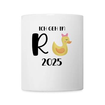 Duck Pension 2025 Pension Retirement Grandpa Grandma Pensioner - Mug - white - Front