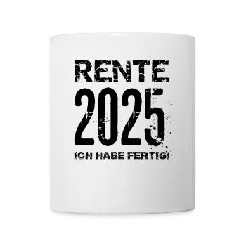 Pension 2025 Cadeau Pension 2025 Retraite Grand-père Grand-mère - Mug blanc - blanc - Devant