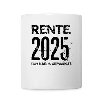 Pension 2025 Cadeau Pension 2025 Retraite Grand-père Grand-mère - Mug blanc - blanc - Devant