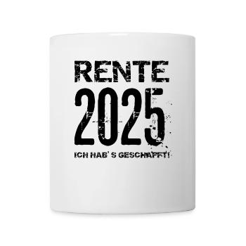 Pension 2025 Cadeau Pension 2025 Retraite Grand-père Grand-mère - Mug blanc - blanc - Devant