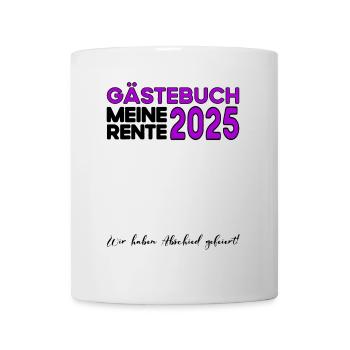 Pension 2025 Livre d’or Pension Retraite Mamie Papy - Mug blanc - blanc - Devant