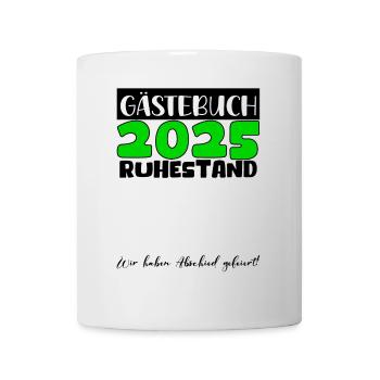 Pension 2025 Livre d’or Pension Retraite Mamie Papy - Mug blanc - blanc - Devant
