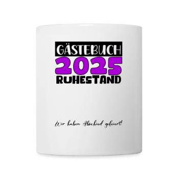 Pension 2025 Livre d’or Pension Retraite Mamie Papy - Mug blanc - blanc - Devant