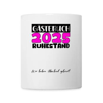 Pension 2025 Livre d’or Pension Retraite Mamie Papy - Mug blanc - blanc - Devant