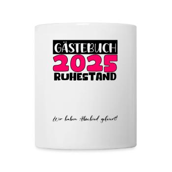 Pension 2025 Livre d’or Pension Retraite Mamie Papy - Mug blanc - blanc - Devant