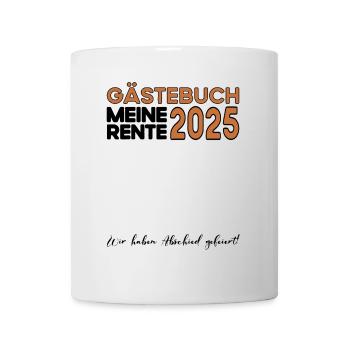 Pension 2025 Livre d’or Pension Retraite Mamie Papy - Mug blanc - blanc - Devant