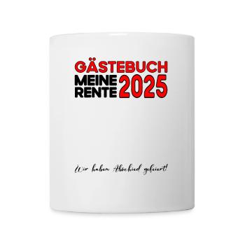 Pension 2025 Livre d’or Pension Retraite Mamie Papy - Mug blanc - blanc - Devant