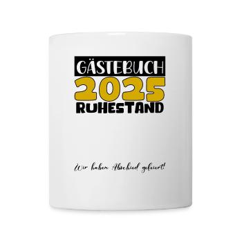Pension 2025 Livre d’or Pension Retraite Mamie Papy - Mug blanc - blanc - Devant