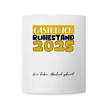 Pension 2025 Livre d’or Pension Retraite Mamie Papy - Mug blanc - blanc - Devant