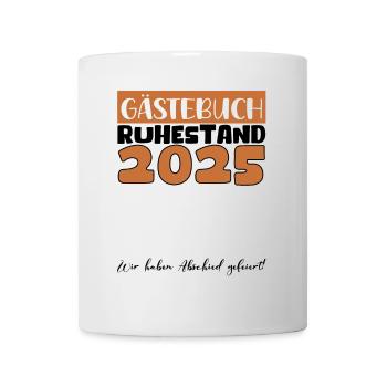 Pension 2025 Livre d’or Pension Retraite Mamie Papy - Mug blanc - blanc - Devant