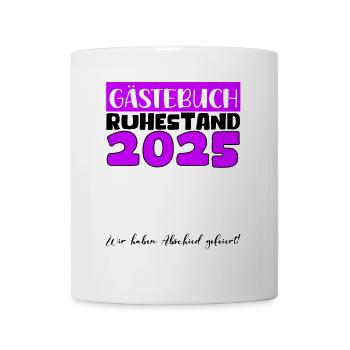 Pension 2025 Livre d’or Pension Retraite Mamie Papy - Mug blanc - blanc - Devant