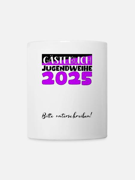 Jugendweihe 2025 Gästebuch Geschenk Mädchen Jungen - Tasse - Weiß