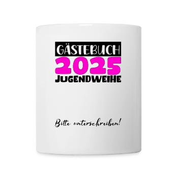 Consécration des jeunes 2025 Livre d'or Cadeau Filles Garçons - Mug blanc - blanc - Devant