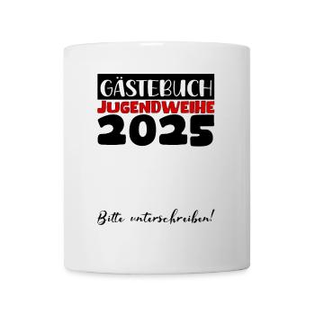 Consécration des jeunes 2025 Livre d'or Cadeau Filles Garçons - Mug blanc - blanc - Devant