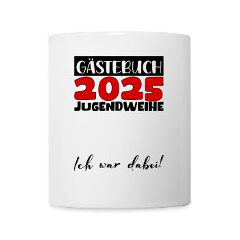 Jugendweihe 2025 Livre d’or Cadeau Filles Garçons - Mug blanc - blanc - Devant