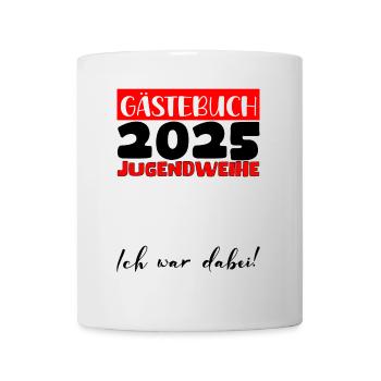 Jugendweihe 2025 Gästebuch Geschenk Mädchen Jungen - Tasse - Weiß - Vorne