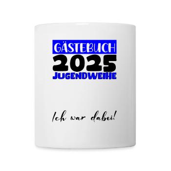 Jugendweihe 2025 Gästebuch Geschenk Mädchen Jungen - Tasse - Weiß - Vorne