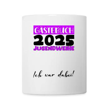 Jugendweihe 2025 Gästebuch Geschenk Mädchen Jungen - Tasse - Weiß - Vorne