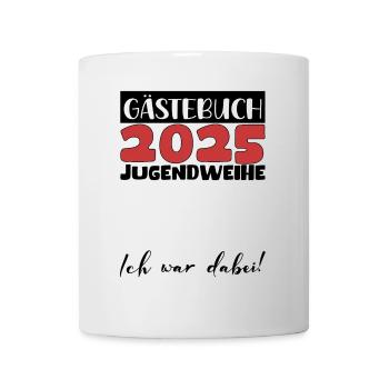 Jugendweihe 2025 Gästebuch Geschenk Mädchen Jungen - Tasse - Weiß - Vorne