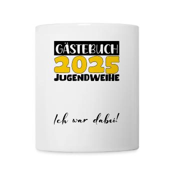 Jugendweihe 2025 Gästebuch Geschenk Mädchen Jungen - Tasse - Weiß - Vorne