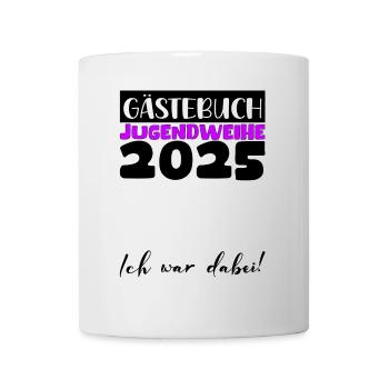 Jugendweihe 2025 Livre d’or Cadeau Filles Garçons - Mug blanc - blanc - Devant