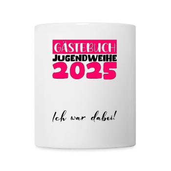 Jugendweihe 2025 Livre d’or Cadeau Filles Garçons - Mug blanc - blanc - Devant