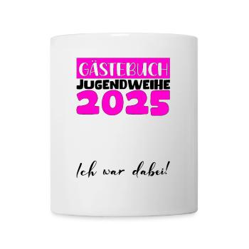 Jugendweihe 2025 Livre d’or Cadeau Filles Garçons - Mug blanc - blanc - Devant