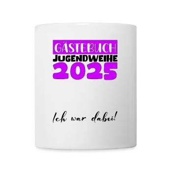 Jugendweihe 2025 Livre d’or Cadeau Filles Garçons - Mug blanc - blanc - Devant