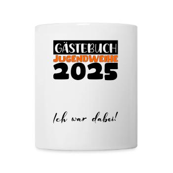 Jugendweihe 2025 Livre d’or Cadeau Filles Garçons - Mug blanc - blanc - Devant