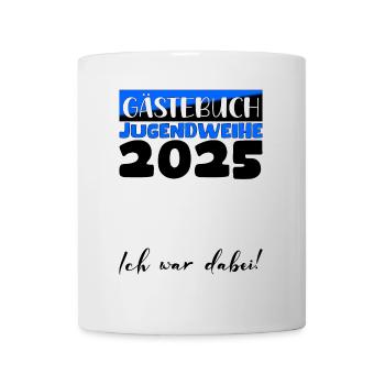 Jugendweihe 2025 Gästebuch Geschenk Mädchen Jungen - Tasse - Weiß - Vorne