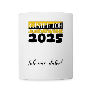 Jugendweihe 2025 Gästebuch Geschenk Mädchen Jungen - Tasse - Weiß - Vorne