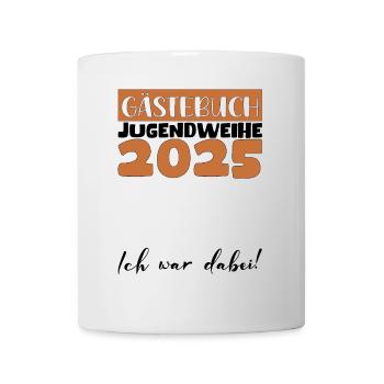 Jugendweihe 2025 Livre d’or Cadeau Filles Garçons - Mug blanc - blanc - Devant