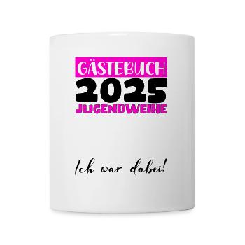 Jugendweihe 2025 Gästebuch Geschenk Mädchen Jungen - Tasse - Weiß - Vorne