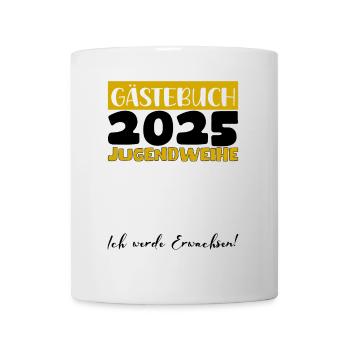 Jugendweihe 2025 Livre d’or Cadeau Filles Garçons - Mug blanc - blanc - Devant