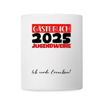 Jugendweihe 2025 Livre d’or Cadeau Filles Garçons - Mug blanc - blanc - Devant
